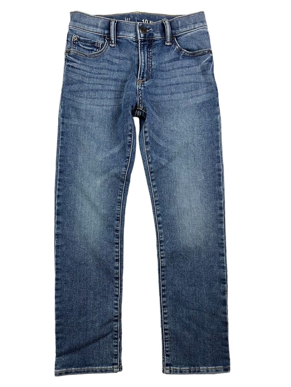 Gap Kids Youth Boys Adj Waist Medium Wash Slim Jeans Size 10 Soft Denim